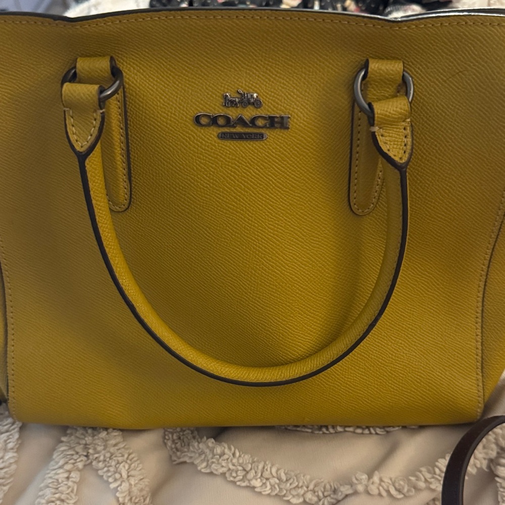 Coach Mustard Yellow Leather Satchel